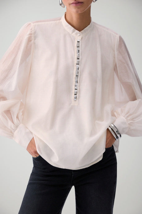 Liu Jo Blusa Donna in mussola con strass