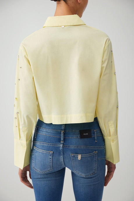 Liu Jo Camicia Donna in popeline con strass / Limone