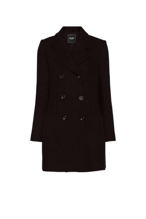 Cappotto donna Liu Jo doppiopetto fronte nero