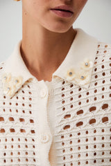 Liu Jo Cardigan Donna in crochet maniche corte