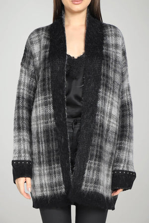 Liu Jo Cardigan Donna lungo in fantasia check