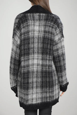 Liu Jo Cardigan Donna lungo in fantasia check