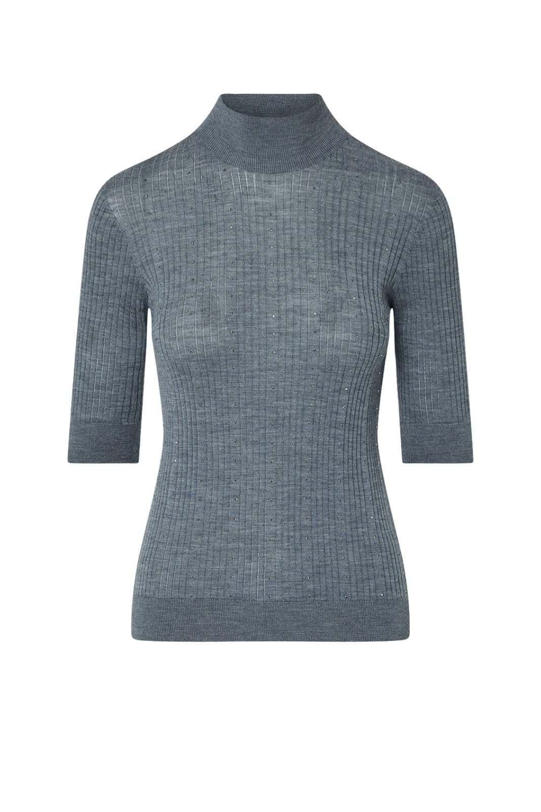 Liu Jo Dolcevita Donna a costine con strass / Grigio