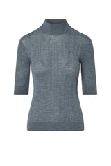 Liu Jo Dolcevita Donna a costine con strass / Grigio