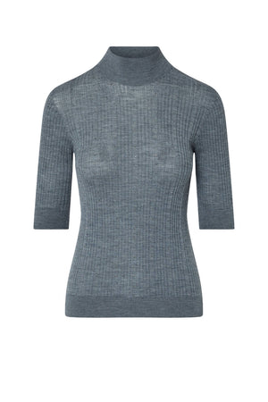 Liu Jo Dolcevita Donna a costine con strass / Grigio