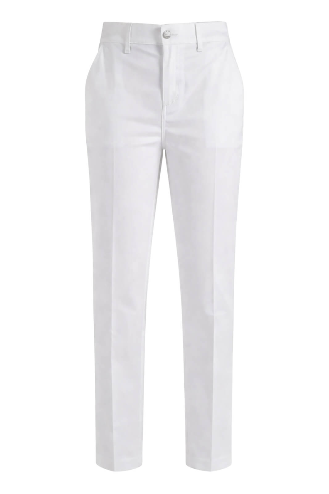 Pantaloni donna Liu Jo modello chino vestibilità regular in cotone e poliestere in tinta unita bianca