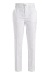 Pantaloni donna Liu Jo modello chino vestibilità regular in cotone e poliestere in tinta unita bianca