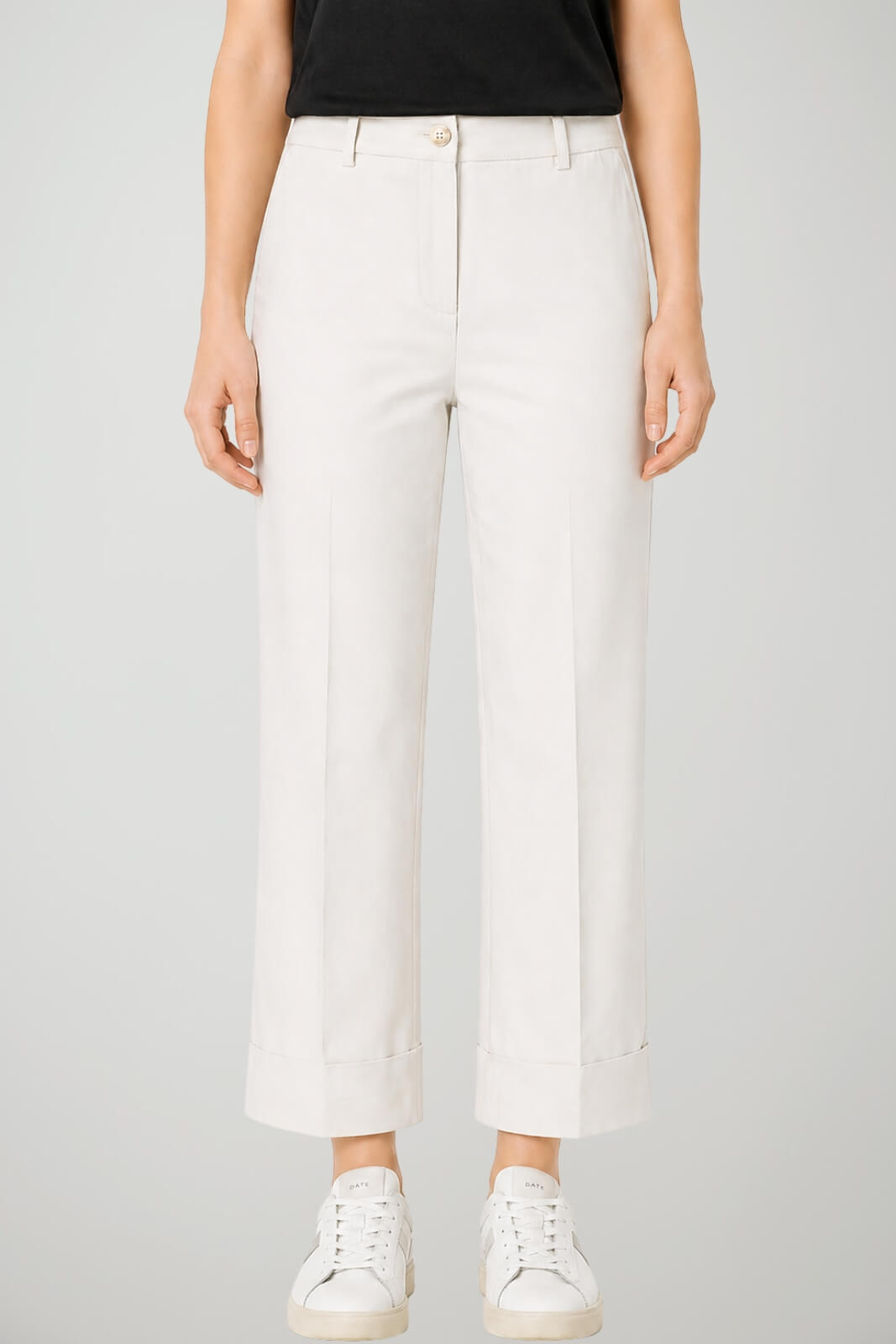 Liu Jo Pantaloni Donna in gabardina con risvolti