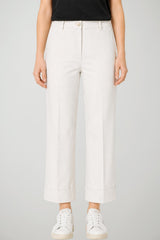 Liu Jo Pantaloni Donna in gabardina con risvolti