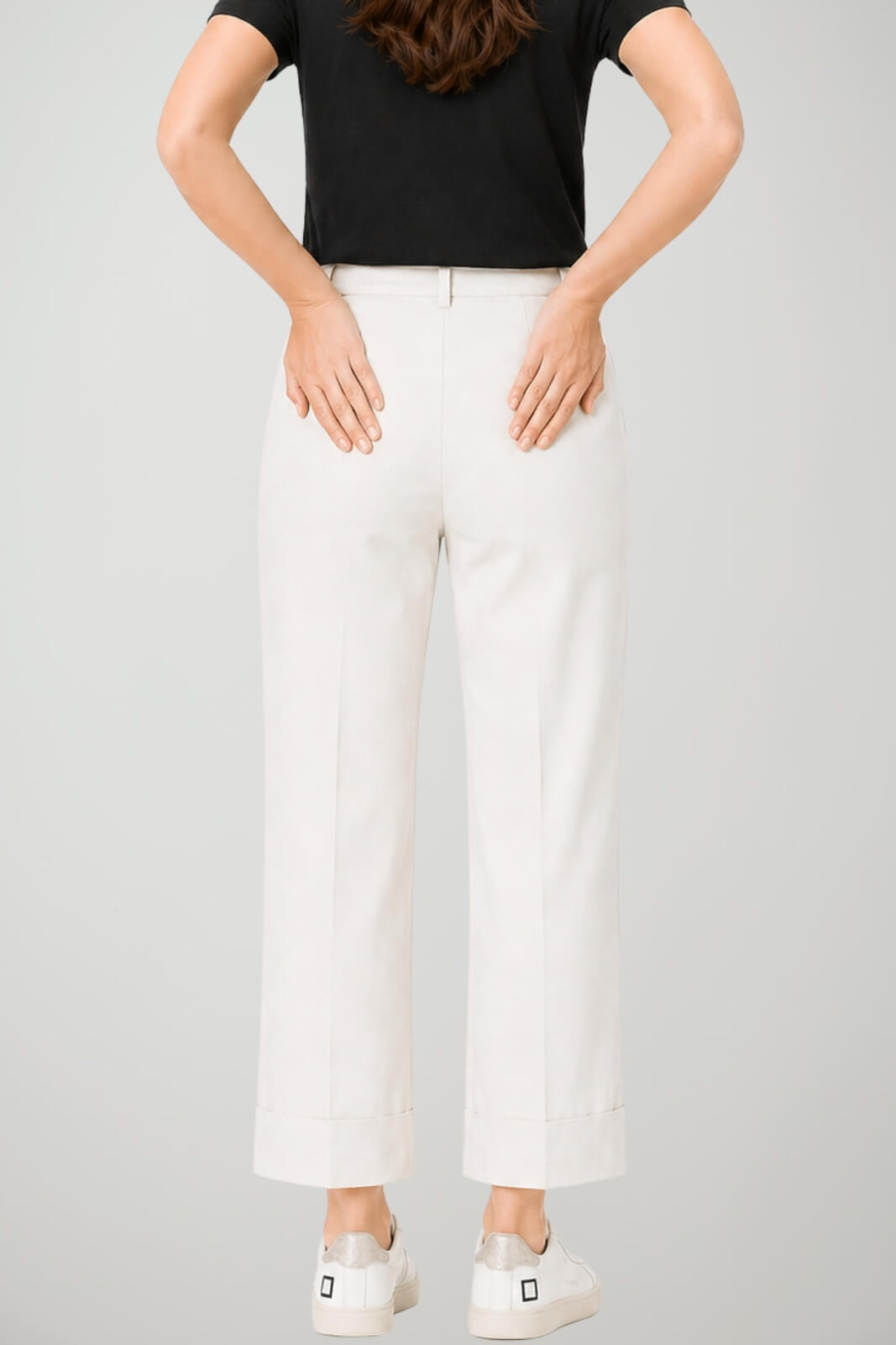 Liu Jo Pantaloni Donna in gabardina con risvolti