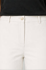 Liu Jo Pantaloni Donna in gabardina con risvolti