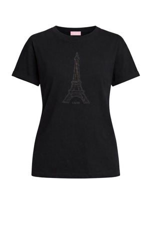 T-shirt donna Liu Jo maniche corte con stampa centrale regular fit in cotone