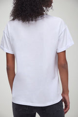 T-shirt donna Liu Jo maniche corte con stampa centrale regular fit in cotone
