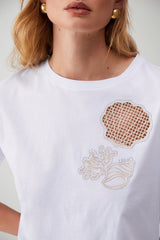 Liu Jo T-shirt Donna in jersey con ricamo
