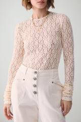 Liu Jo T-shirt Donna maniche lunghe in pizzo