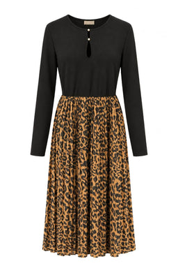Liu Jo Abito Donna con gonna plissettata animalier