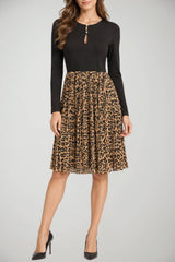 Liu Jo Abito Donna con gonna plissettata animalier