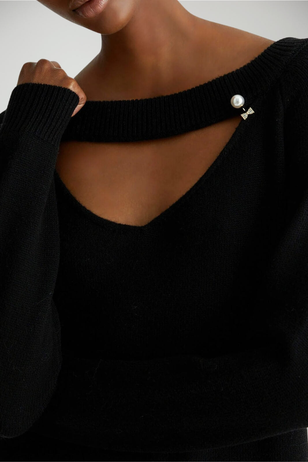 Abito da donna Liu Jo in lana con cut out e spilla