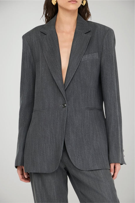 Blazer in denim  da donna Liu Jo monopetto con rever fronte 1