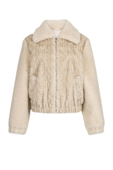Bomber da donna Liu Jo in ecopelliccia a trecce fronte
