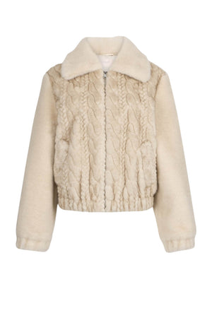 Bomber da donna Liu Jo in ecopelliccia a trecce fronte