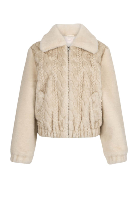 Bomber da donna Liu Jo in ecopelliccia a trecce fronte