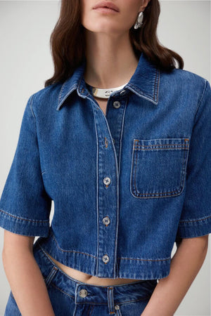 Camicia da donna Liu Jo in denim dalla vestibilità boxy