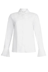 Camicia da donna in cotone Liu Jo con plissè ai polsi fronte