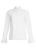 Camicia da donna in cotone Liu Jo con plissè ai polsi fronte