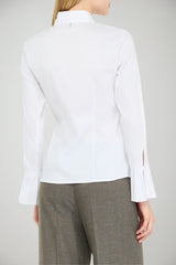 Camicia da donna in cotone Liu Jo con plissè ai polsi retro