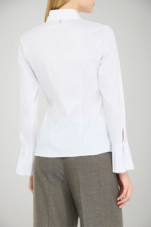 Camicia da donna in cotone Liu Jo con plissè ai polsi retro