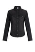 Camicia da donna Liu Jo in denim con strass al colletto fronte