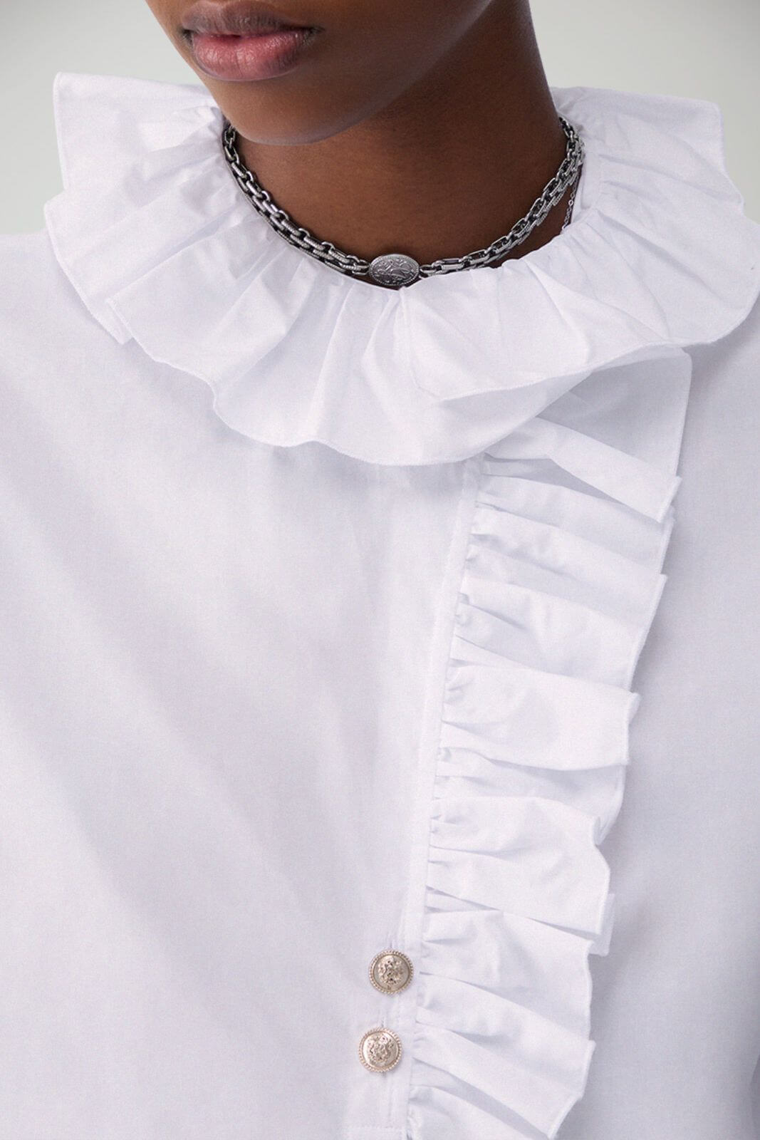 Liu Jo Camicia Donna in popeline con rouches