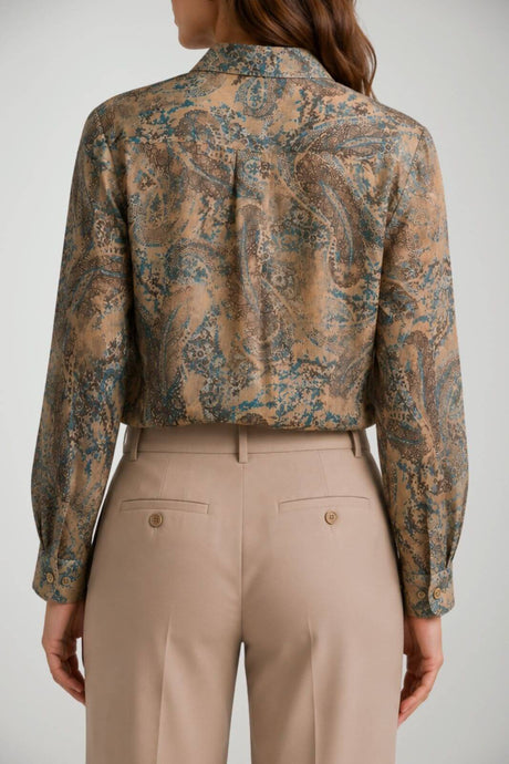 Liu Jo Camicia Donna a fantasia con dettagli lurex