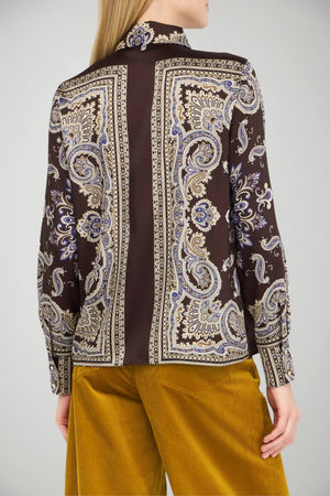 Camicia donna Liu Jo in twill di viscosa a fantasia retro