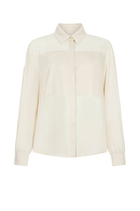 Camicia da donna Liu Jo in viscosa con bottoni fronte color burro
