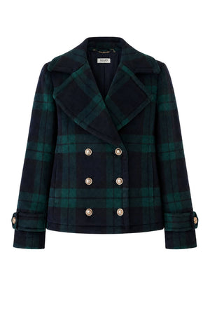 Liu Jo Cappotto Donna doppiopetto in fantasia tartan