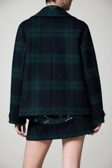 Liu Jo Cappotto Donna doppiopetto in fantasia tartan