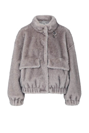 Liu Jo Cappotto Donna corto in pelliccia sintetica