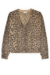 Cardigan Liu Jo da donna animalier con bottoni gioiello fronte