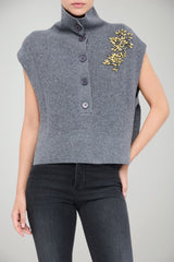 Liu Jo Gilet Donna con dettaglio gioiello