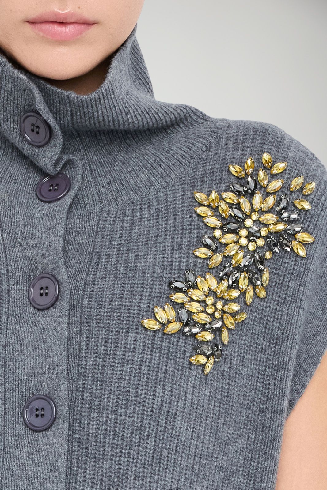 Liu Jo Gilet Donna con dettaglio gioiello