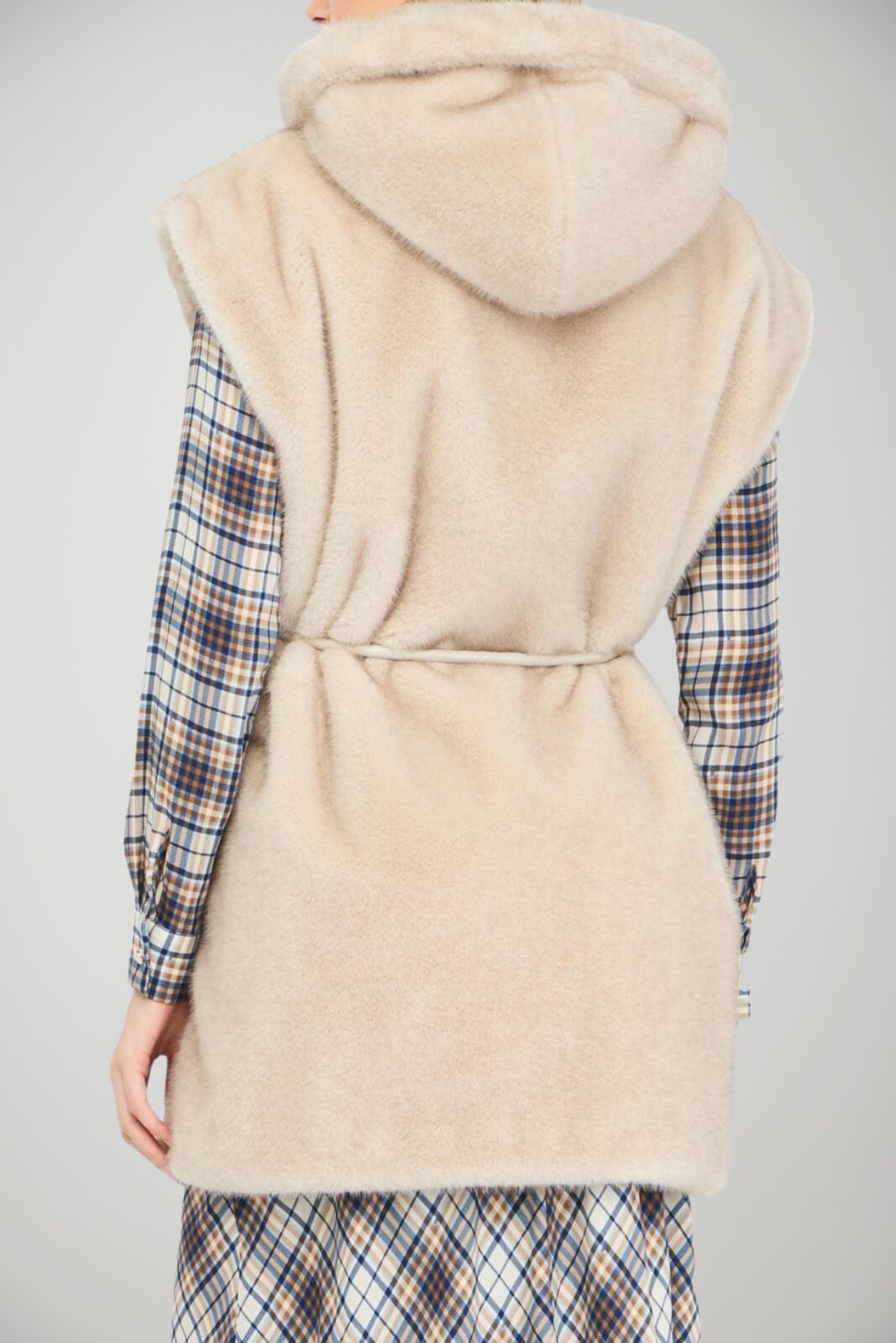 Gilet da donna Liu Jo in ecopelliccia con cappuccio retro