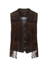 Liu Jo Gilet Donna floccato con frange