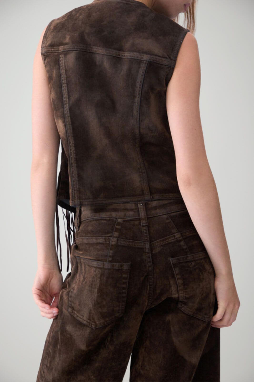 Liu Jo Gilet Donna floccato con frange
