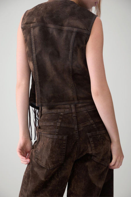 Liu Jo Gilet Donna floccato con frange