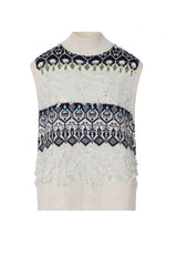 Liu Jo Gilet Donna jaquard con ricami gioiello