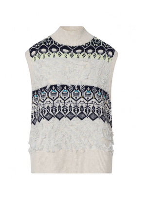 Liu Jo Gilet Donna jaquard con ricami gioiello