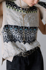 Liu Jo Gilet Donna jaquard con ricami gioiello