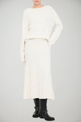 Gonna Liu Jo in maglia lunghezza midi outfit